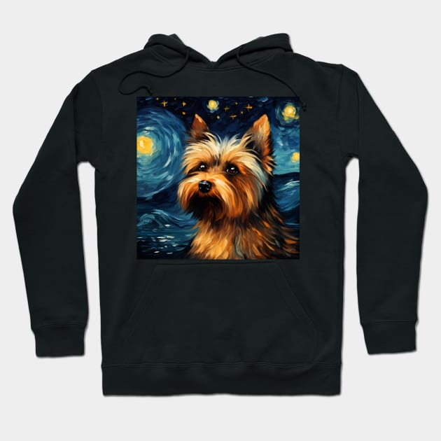 Yorkshire Terrier Night Hoodie by NatashaCuteShop